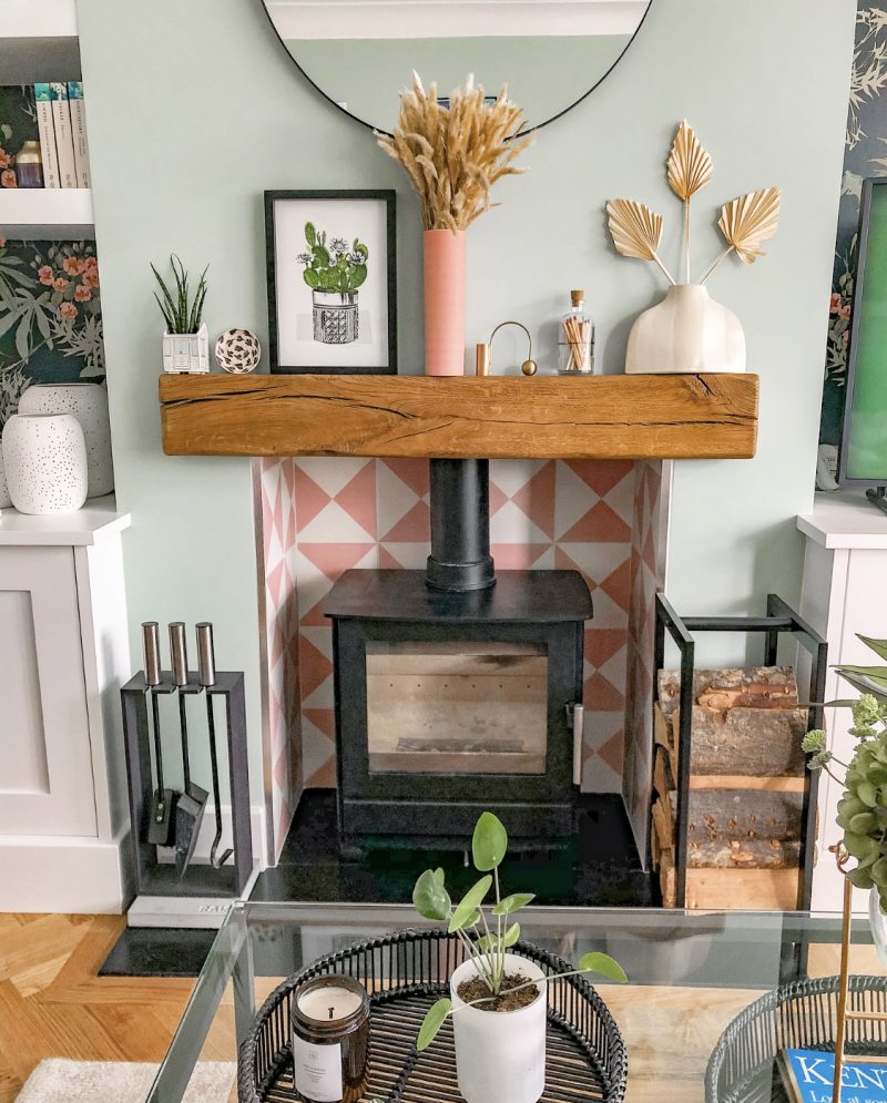 How To Tile A Fireplace Using Encaustic Tiles Boo & Maddie