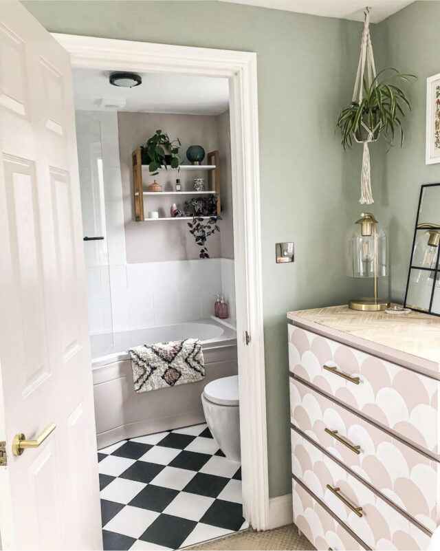 Painting A Vinyl Bathroom Floor - 6 Months On Update - Boo & Maddie